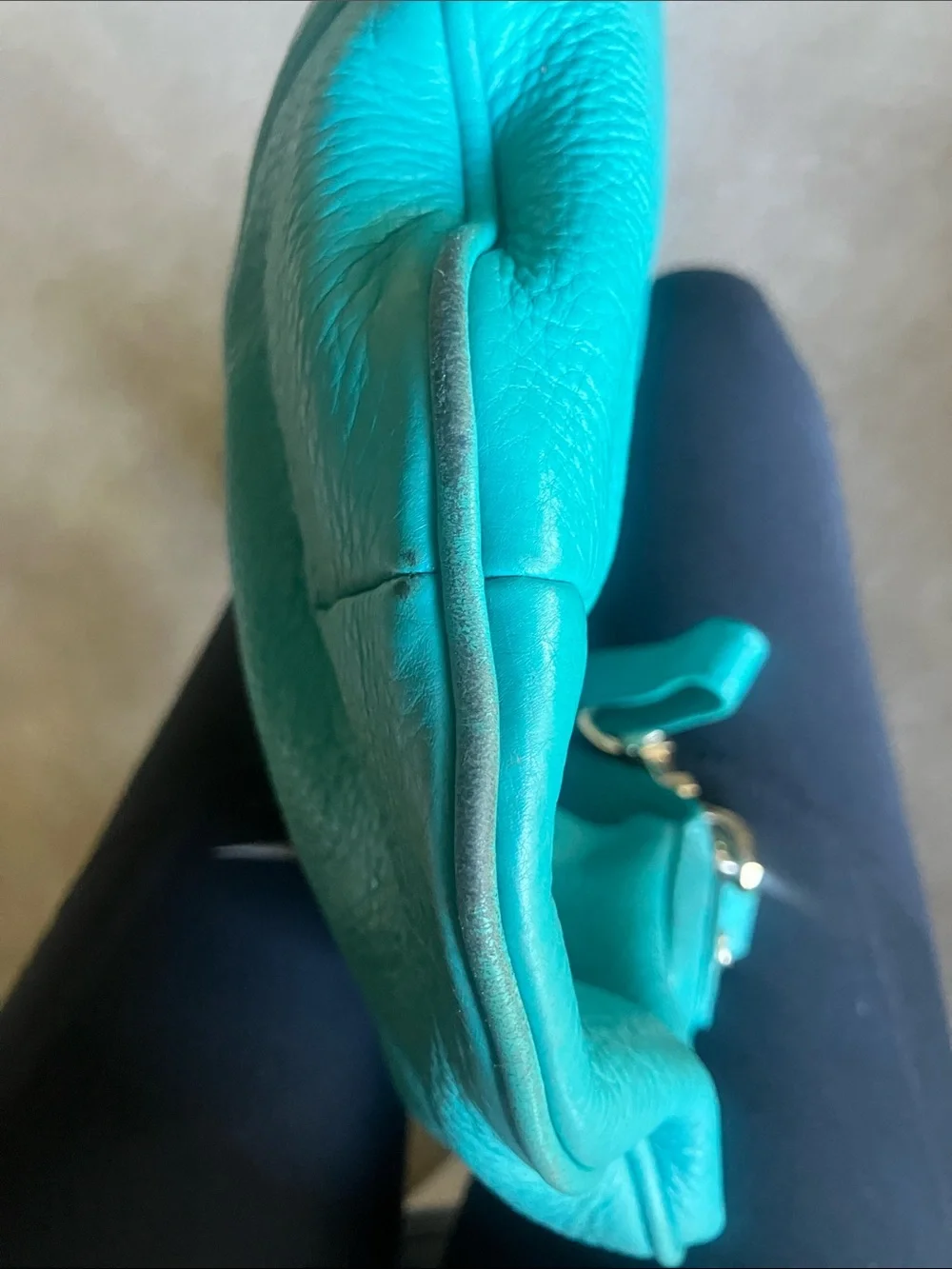 Tory Burch Amanda Crossbody turquoise  blue Hobo Large Bag